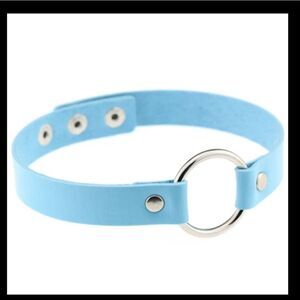NWOT Light Blue Punk Choker Collar